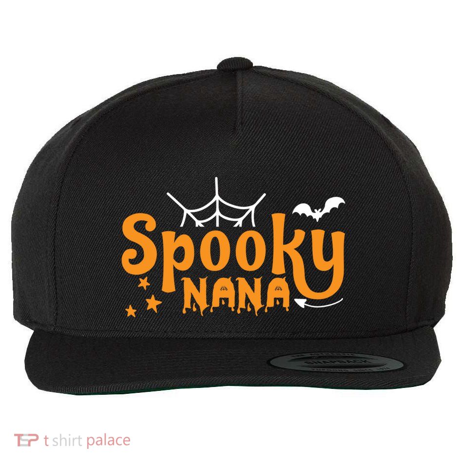 Funny Halloween Spooky Nana Gift Wool Snapback Cap