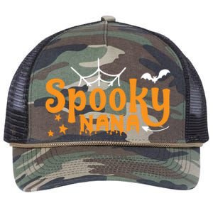 Funny Halloween Spooky Nana Gift Retro Rope Trucker Hat Cap