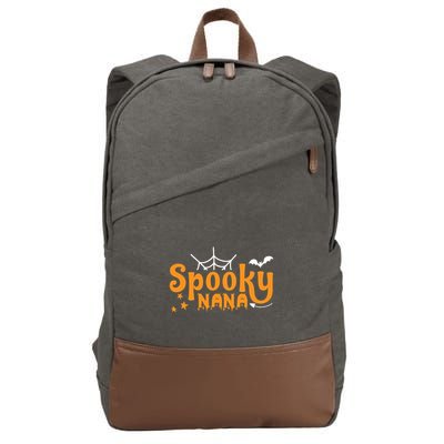 Funny Halloween Spooky Nana Gift Cotton Canvas Backpack