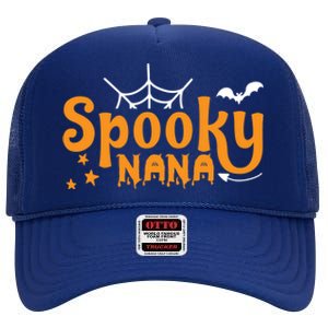 Funny Halloween Spooky Nana Gift High Crown Mesh Back Trucker Hat