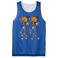 Funny Halloween Skeleton Pumpkin Mesh Reversible Basketball Jersey Tank