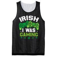 Funny Happy St PatrickS Day Video Gamer Irish I Was Gaming Gift Mesh Reversible Basketball Jersey Tank