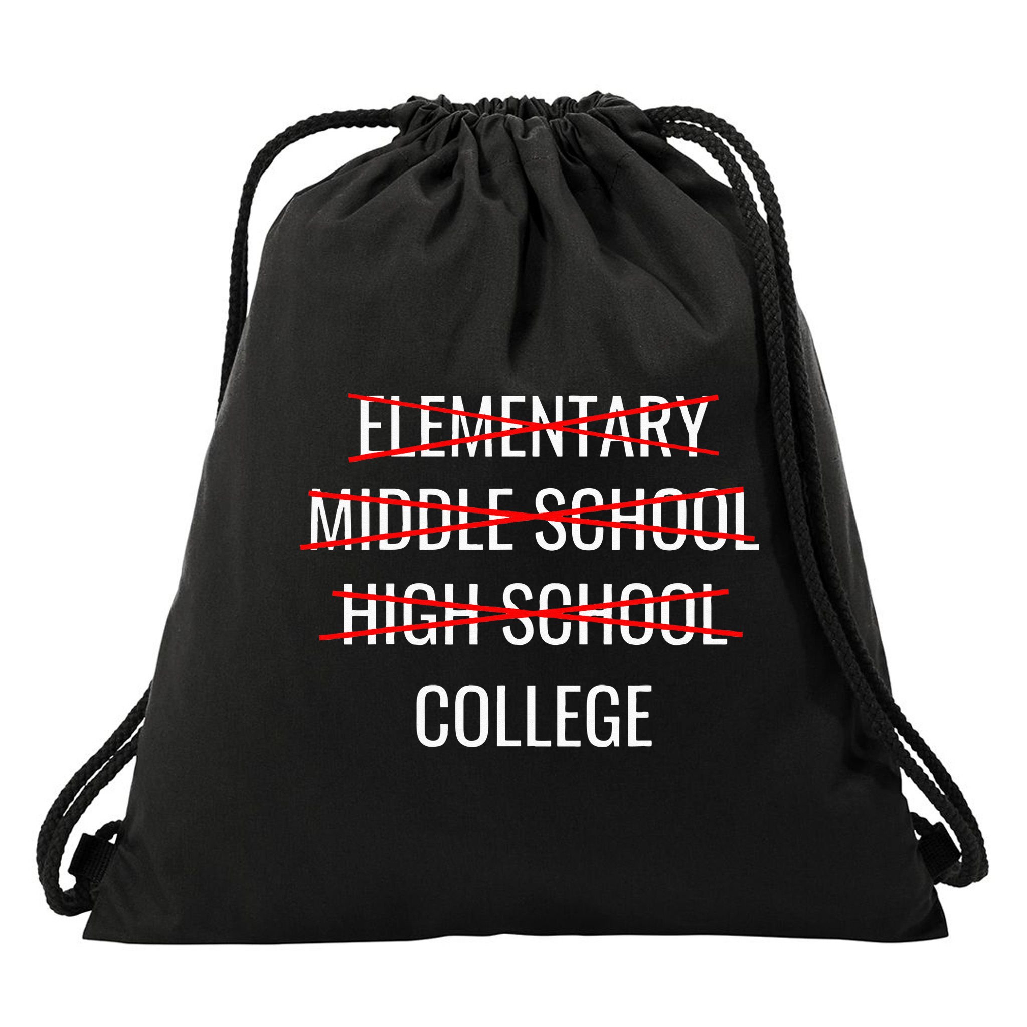 Funny High School Graduation College Bound Student Graduate Drawstring Bag