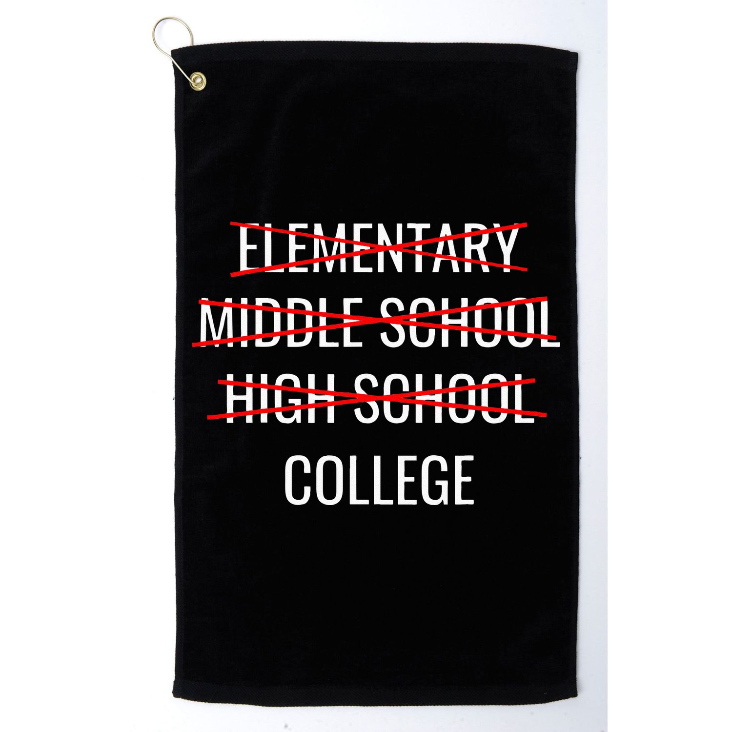 Funny High School Graduation College Bound Student Graduate Golf Towel