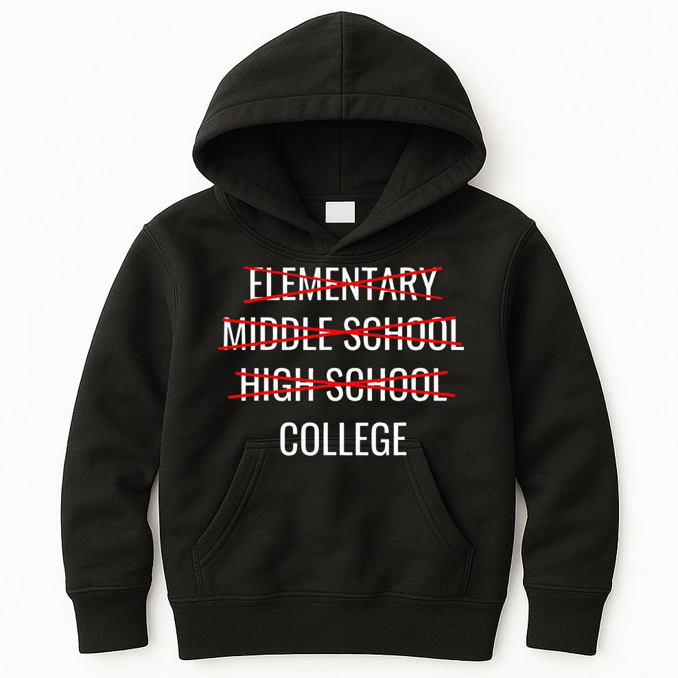 Funny High School Graduation College Bound Student Graduate Kids Hoodie
