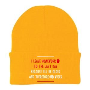 Funny Homework School Humor Saying N Student Cool Gift Knit Cap Winter Beanie