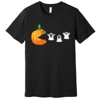 Funny Halloween Scary Pumpkin Ghosts Creepy Halloween Gamer Premium T-Shirt