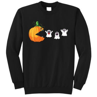 Funny Halloween Scary Pumpkin Ghosts Creepy Halloween Gamer Tall Sweatshirt