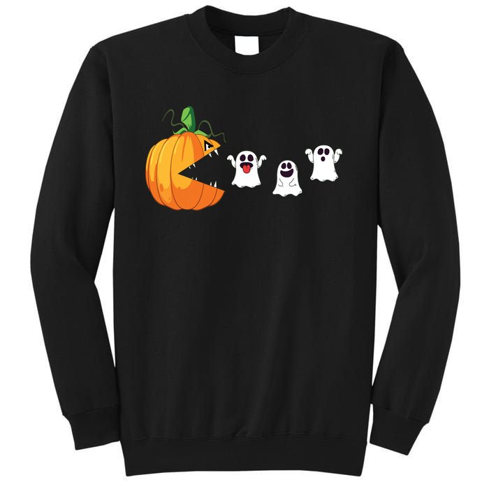 Funny Halloween Scary Pumpkin Ghosts Creepy Halloween Gamer Tall Sweatshirt