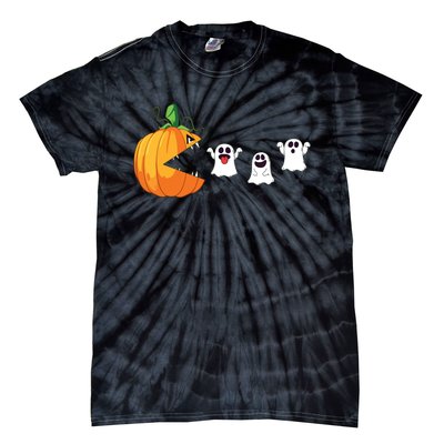 Funny Halloween Scary Pumpkin Ghosts Creepy Halloween Gamer Tie-Dye T-Shirt