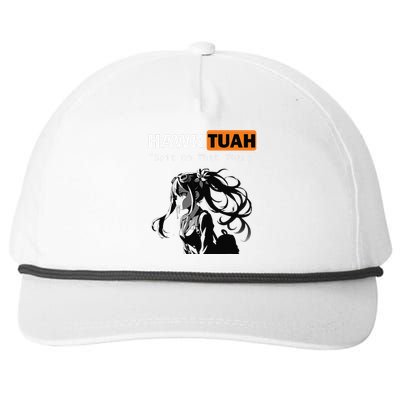 Funny Hawk Tuah Meme Anime Snapback Five-Panel Rope Hat