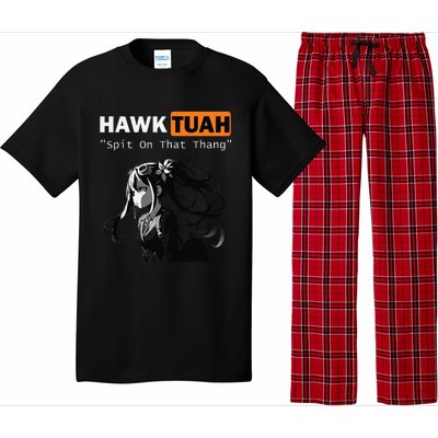 Funny Hawk Tuah Meme Anime Pajama Set