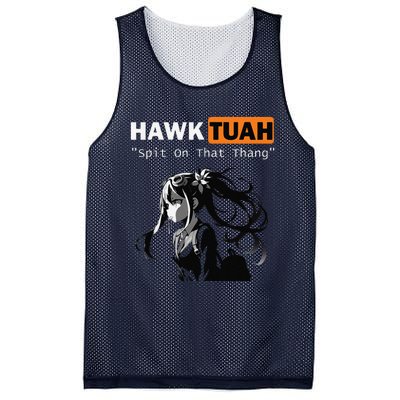 Funny Hawk Tuah Meme Anime Mesh Reversible Basketball Jersey Tank