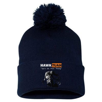 Funny Hawk Tuah Meme Anime Pom Pom 12in Knit Beanie