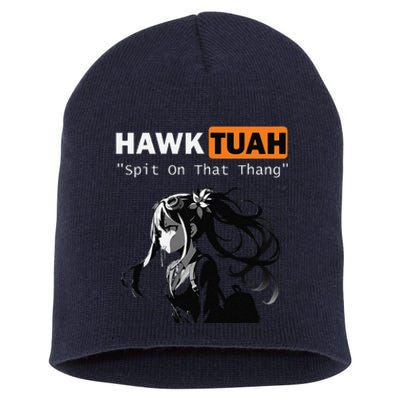 Funny Hawk Tuah Meme Anime Short Acrylic Beanie