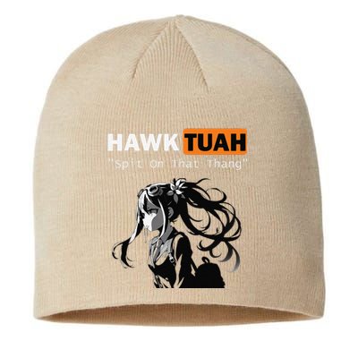 Funny Hawk Tuah Meme Anime Sustainable Beanie