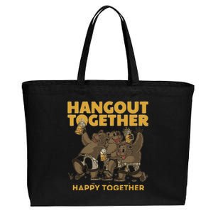 Funny Hangout Together Happy Together With Trump Cotton Canvas Jumbo Tote