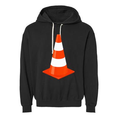 Funny Halloween Traffic Cone Parking Costume Garment-Dyed Fleece Hoodie