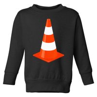 Funny Halloween Traffic Cone Parking Costume Toddler Sweatshirt