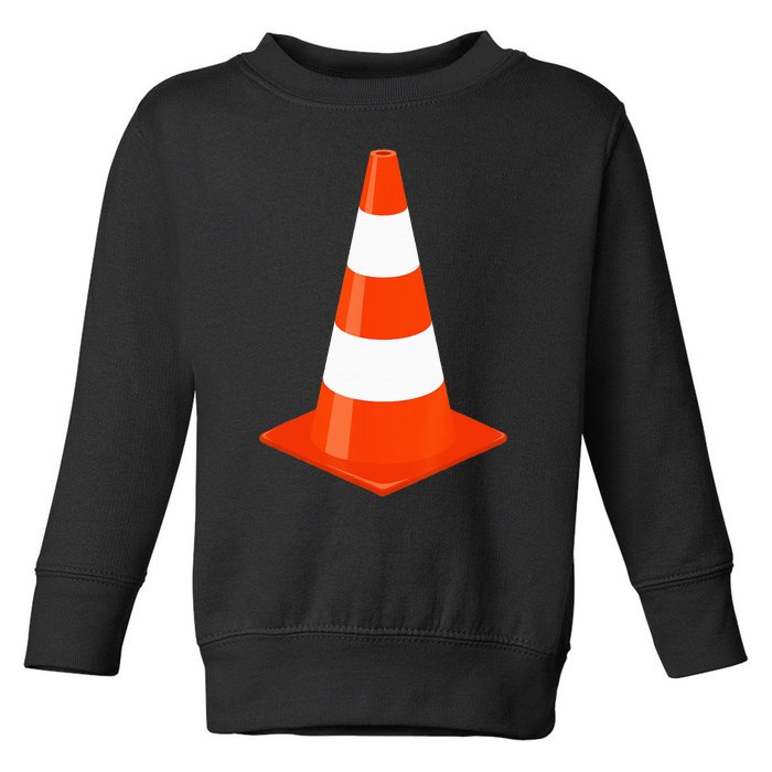 Funny Halloween Traffic Cone Parking Costume Toddler Sweatshirt