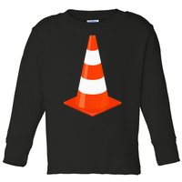 Funny Halloween Traffic Cone Parking Costume Toddler Long Sleeve Shirt