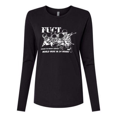 Fuct House To House Service World Wide In 24 Hours Womens Cotton Relaxed Long Sleeve T-Shirt