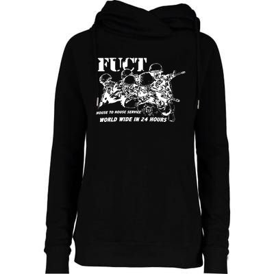 Fuct House To House Service World Wide In 24 Hours Womens Funnel Neck Pullover Hood