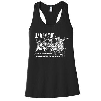 Fuct House To House Service World Wide In 24 Hours Women's Racerback Tank