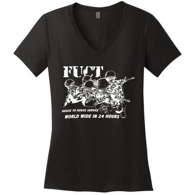 Fuct House To House Service World Wide In 24 Hours Women's V-Neck T-Shirt