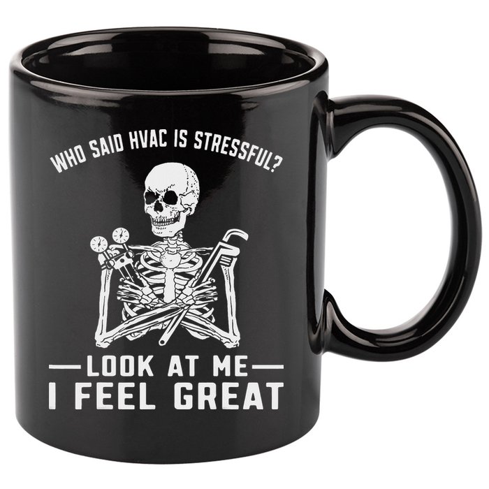 Funny Hvac Tech Ac Repairman Technician 11oz C Handle Ceramic Mug