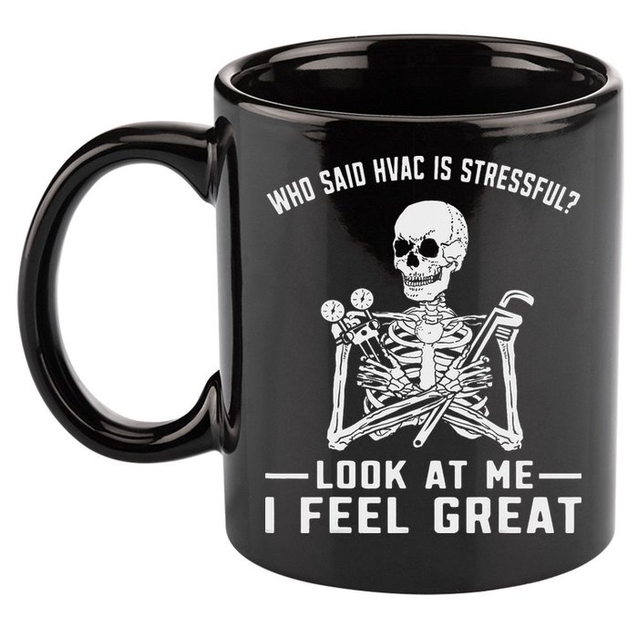 Funny Hvac Tech Ac Repairman Technician 11oz C Handle Ceramic Mug