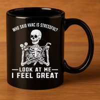 Funny Hvac Tech Ac Repairman Technician 11oz C Handle Ceramic Mug