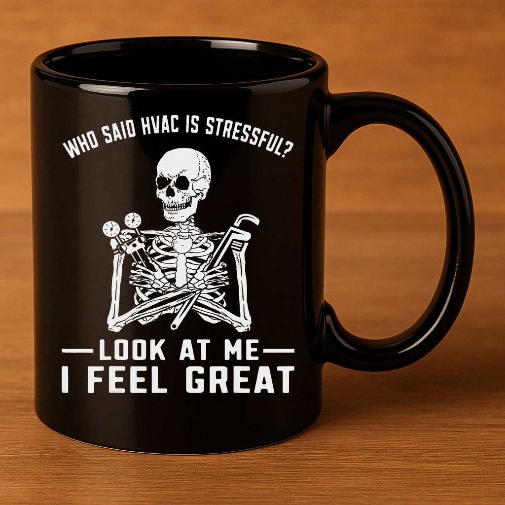 Funny Hvac Tech Ac Repairman Technician 11oz C Handle Ceramic Mug