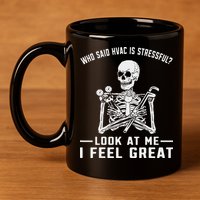 Funny Hvac Tech Ac Repairman Technician 11oz C Handle Ceramic Mug