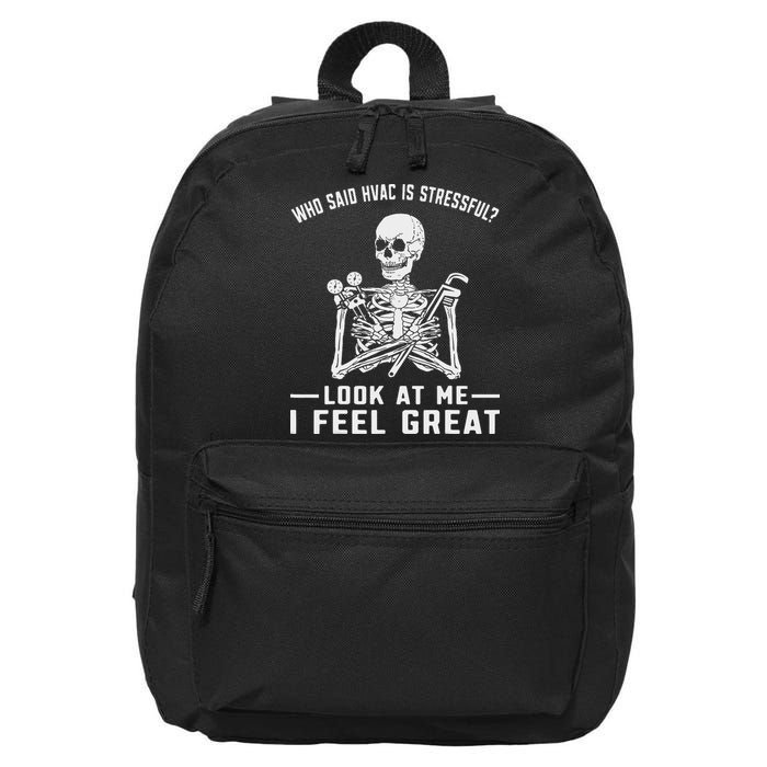 Funny Hvac Tech Ac Repairman Technician 16 in Basic Backpack