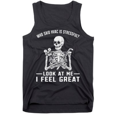 Funny Hvac Tech Ac Repairman Technician Tank Top