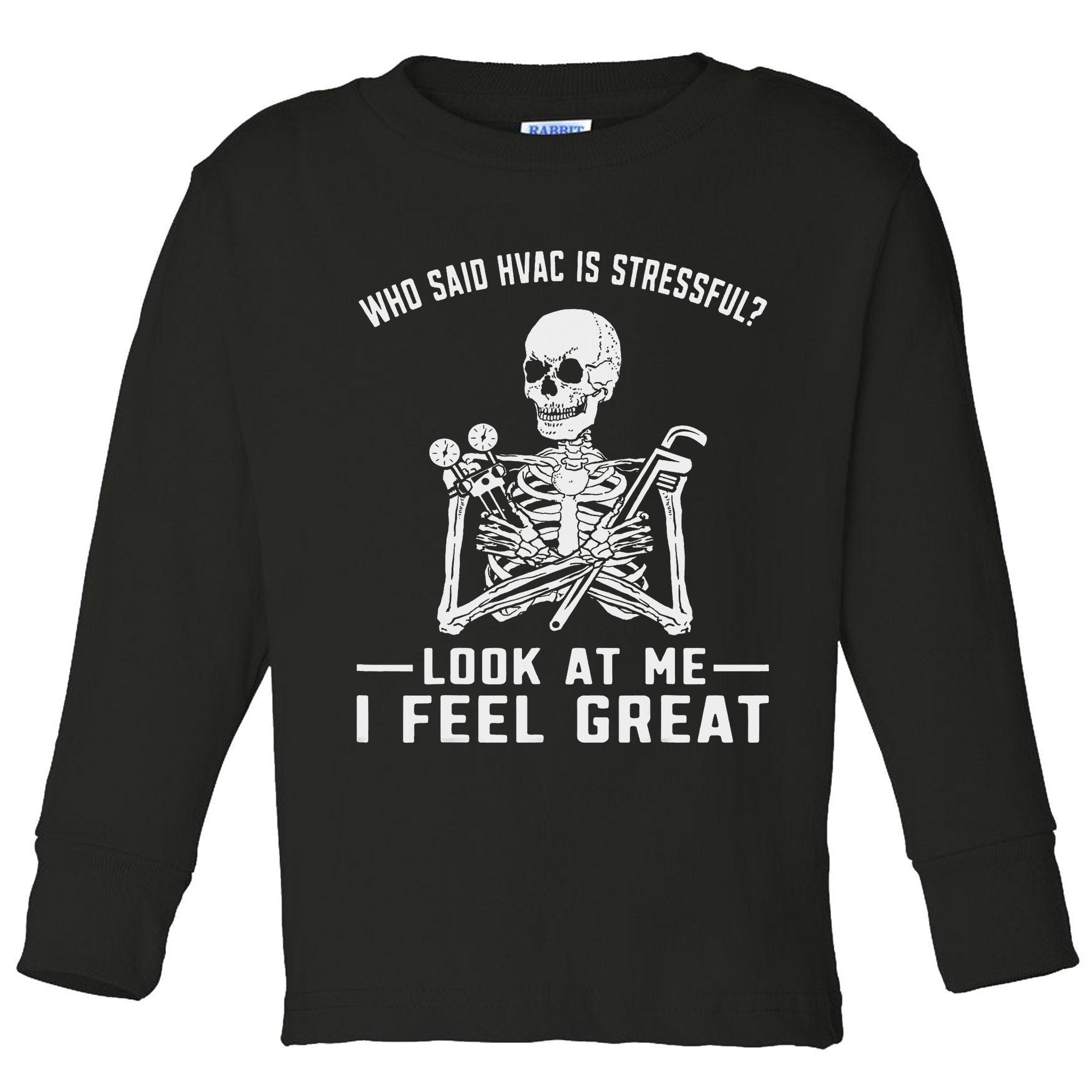 Funny Hvac Tech Ac Repairman Technician Toddler Long Sleeve Shirt