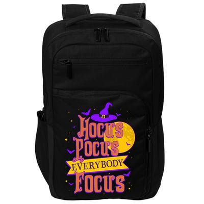 Funny Halloween Teacher Everybody Focus Impact Tech Backpack