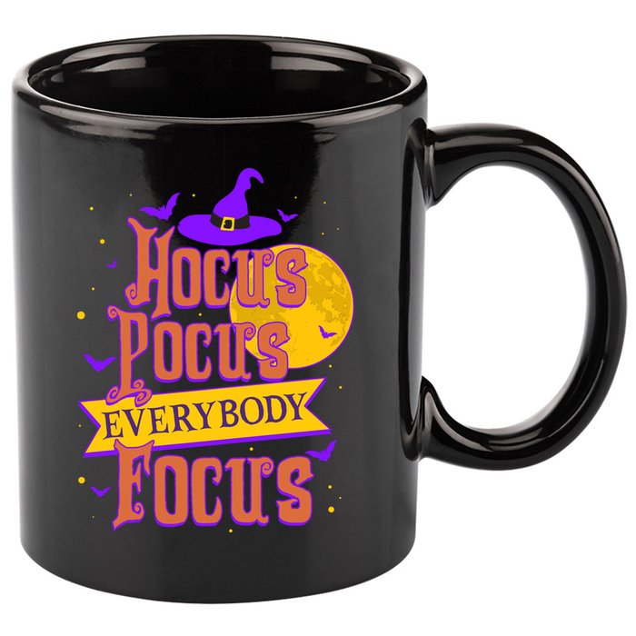 Funny Halloween Teacher Everybody Focus 11oz C Handle Ceramic Mug