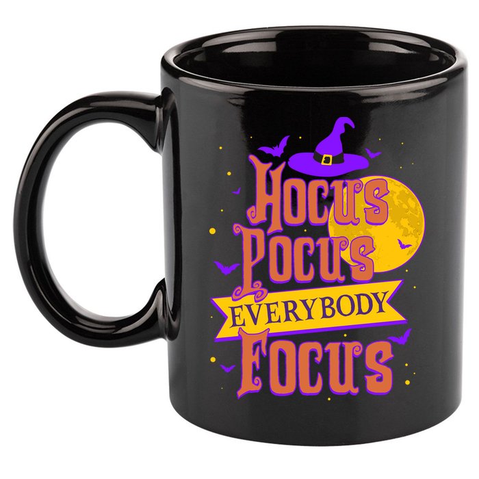 Funny Halloween Teacher Everybody Focus 11oz C Handle Ceramic Mug