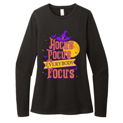 Funny Halloween Teacher Everybody Focus Womens CVC Long Sleeve Shirt