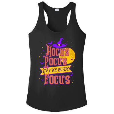 Funny Halloween Teacher Everybody Focus Ladies PosiCharge Competitor Racerback Tank