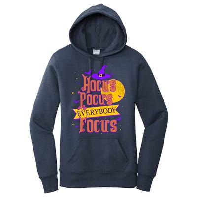 Funny Halloween Teacher Everybody Focus Women's Pullover Hoodie