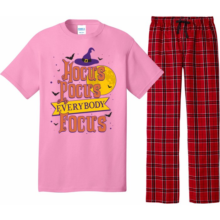 Funny Halloween Teacher Everybody Focus Pajama Set