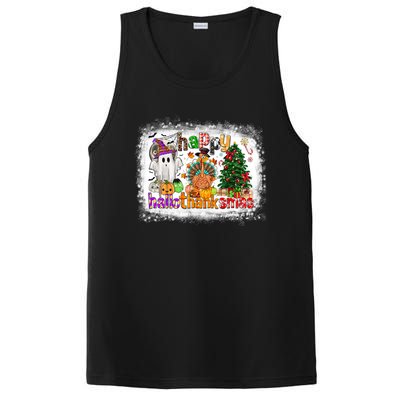 Funny Halloween Thanksgiving Christmas Happy Hallothanksmas Gift PosiCharge Competitor Tank