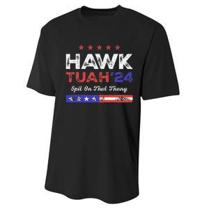 Funny Hawk Tuah 24 Spit On That Thang Performance Sprint T-Shirt