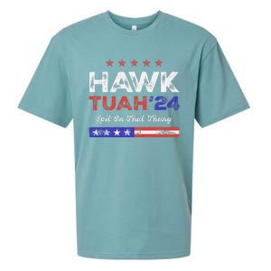 Funny Hawk Tuah 24 Spit On That Thang Sueded Cloud Jersey T-Shirt