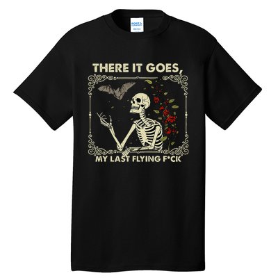 Funny Halloween There It Goes My Last Flying F Skeletons Tall T-Shirt