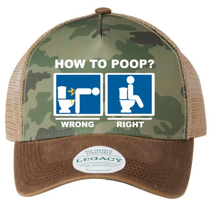 Funny How To Poop Pooping Position Legacy Tie Dye Trucker Hat