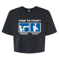 Funny How To Poop Pooping Position Bella+Canvas Jersey Crop Tee